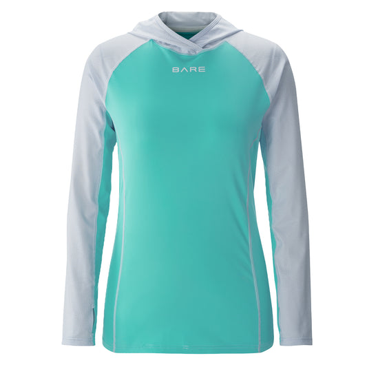 ECLIPS HOODED RASHGUARD, WOMEN'S - AQU