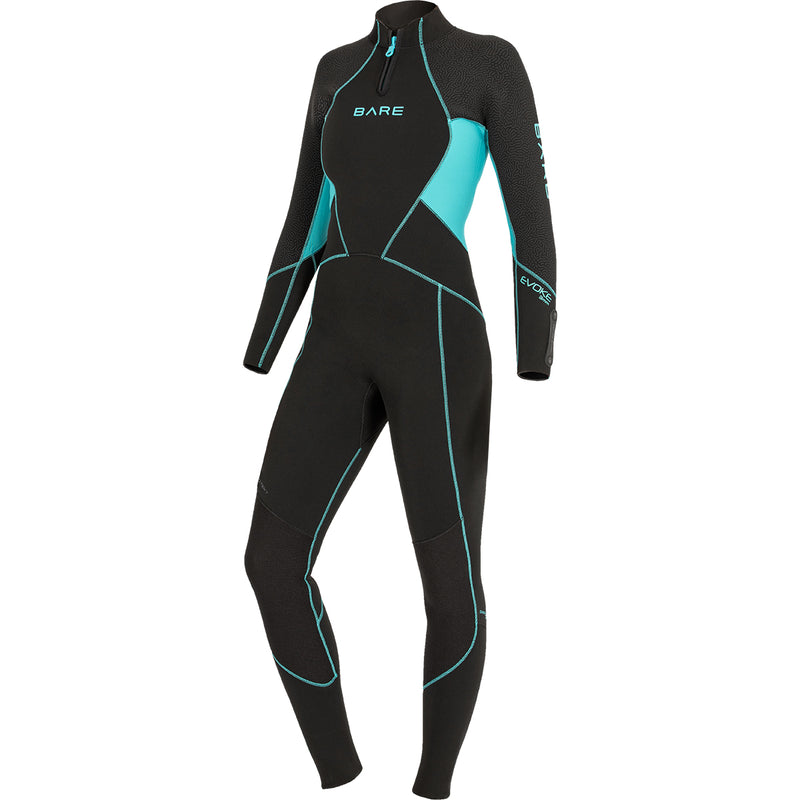 3MM EVOKE WOMENS WETSUIT  FULL - BLK, AQU