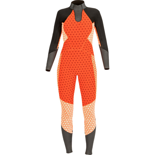 3MM EVOKE WOMENS WETSUIT  FULL - BLK, AQU