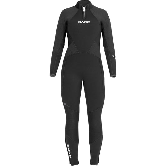 7MM EVOKE WOMENS WETSUIT FULL - BLK, AQU