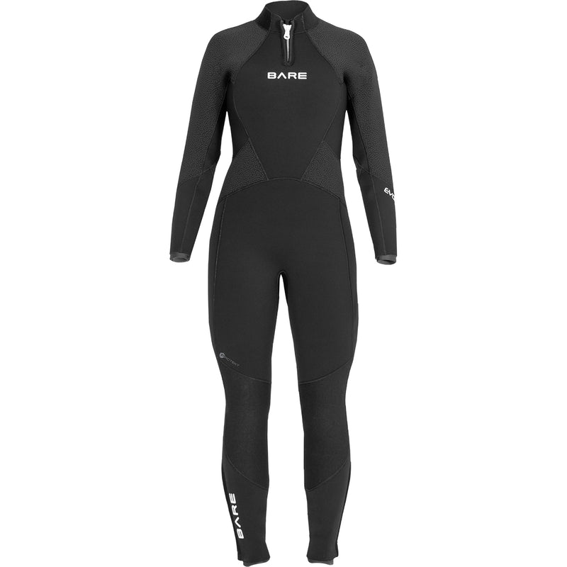 7MM EVOKE WOMENS WETSUIT FULL - BLK, AQU