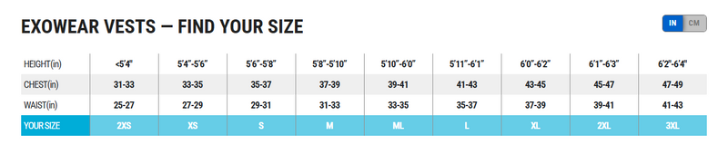 Exowear Hooded Vest, Thermal Layer for Diving and Snorkeling