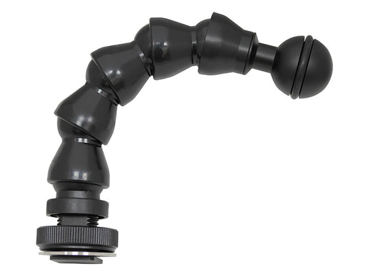 Flexible-Arm Hot Shoe/Ball Adapter, Adjustable Mounting Arm for Underwater Photo and Video Accessories