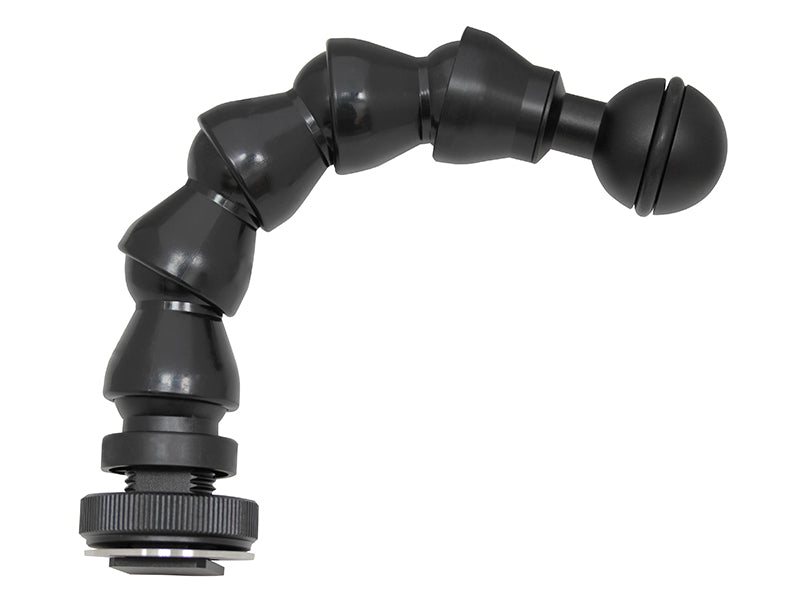 Flexible-Arm Hot Shoe/Ball Adapter, Adjustable Mounting Arm for Underwater Photo and Video Accessories