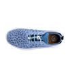 Top-down view of Crosskix Tetra Frost shoe showing interior insole with circular logo branding and blue textile lining