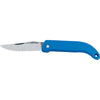 MAC Coltellerie folding knife with blue handle and stainless steel blade, INOX ITALY marking visible