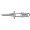 MAC Coltellerie tactical knife with silver serrated blade and ergonomic handle, unsheathed view
