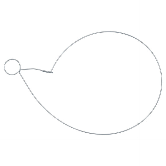 Circular knife sharpening guide with small loop handle - line drawing style