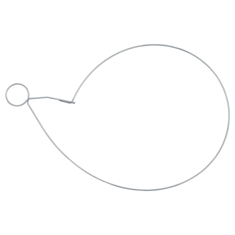 Circular knife sharpening guide with small loop handle - line drawing style