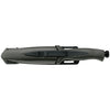 MAC Coltellerie tactical knife in black polymer sheath showing side profile with belt attachment system