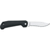 MAC Coltellerie folding knife with black handle and stainless steel serrated blade in closed position