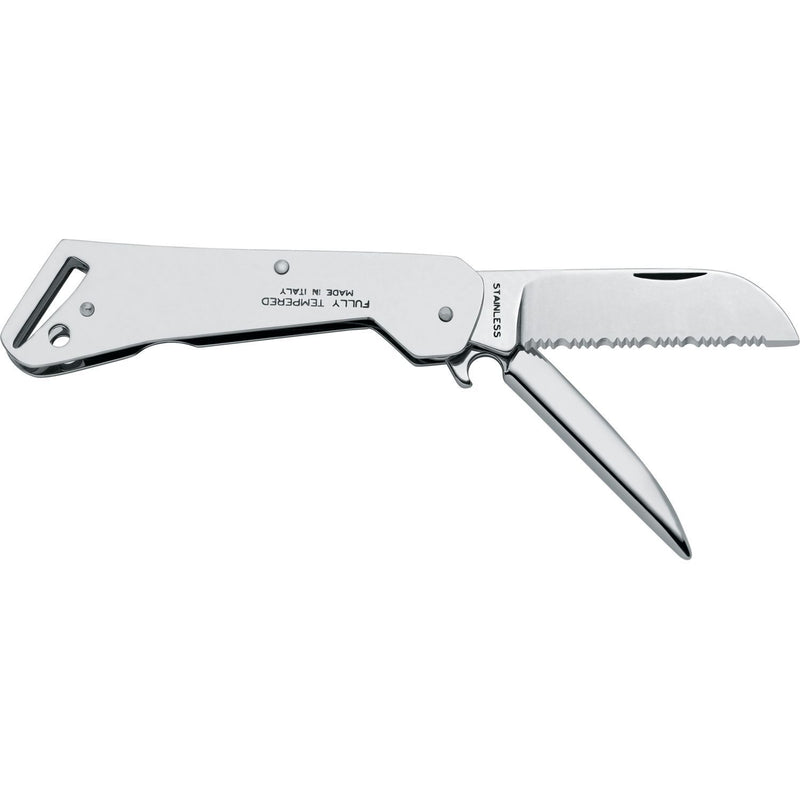 MAC Coltellerie fully serrated paring knife with stainless steel blade and ergonomic handle