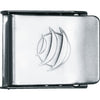 MAC Coltellerie tactical gear case, silver aluminum construction with engraved flame logo