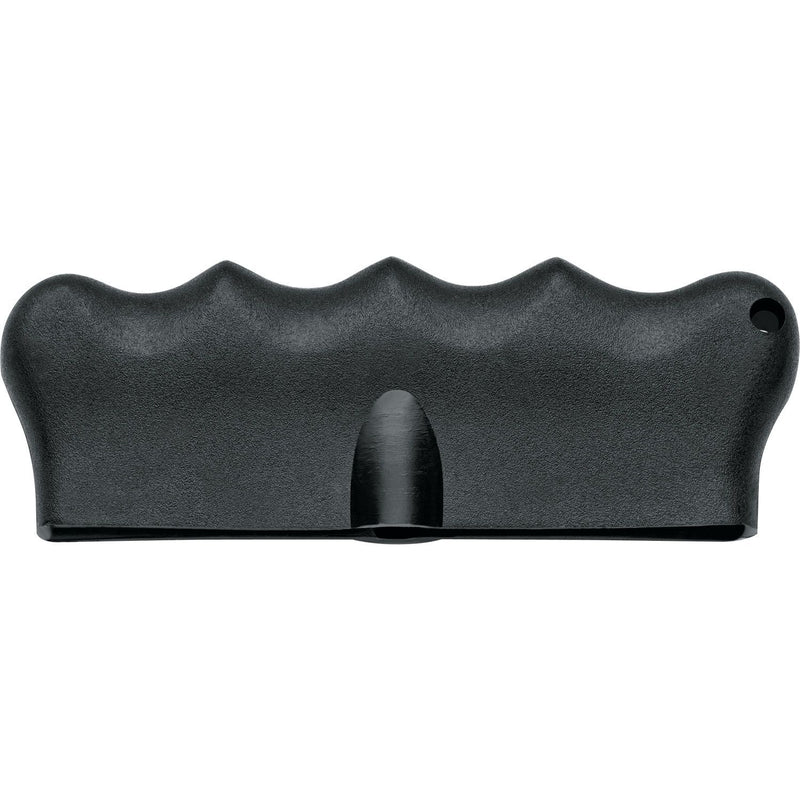 MAC Coltellerie black tactical knife sheath with wavy top edge and belt attachment point