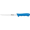 MAC Coltellerie professional kitchen knife with blue ergonomic handle and stainless steel blade