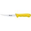 MAC Coltellerie knife with yellow handle - side view showing blade profile
