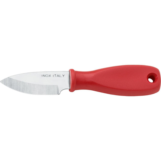 MAC Coltellerie red handle paring knife with stainless steel blade, INOX Italy marking