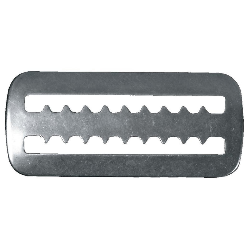 MAC Coltellerie stainless steel friction plate with serrated edges for rope and webbing tensioning systems
