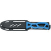 MAC Coltellerie MAK11B diving knife with blue handle in black tactical sheath system