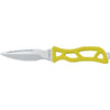MAC Coltellerie MAK11Y diving knife with serrated blade and yellow ergonomic handle with tactical cutouts