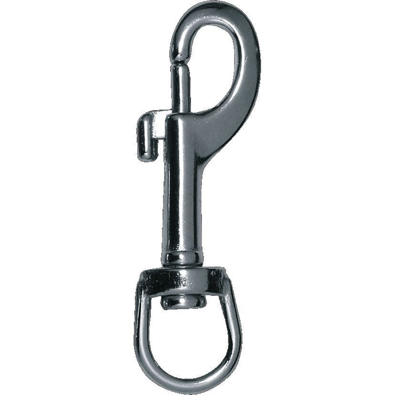 MAC Coltellerie stainless steel swivel snap hook with oval eye and safety latch for marine and rigging applications