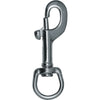 MAC Coltellerie heavy-duty swivel snap hook with rotating eye, chrome plated finish for maximum corrosion resistance