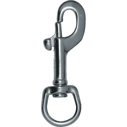 MAC Coltellerie heavy-duty swivel snap hook with rotating eye, chrome plated finish for maximum corrosion resistance