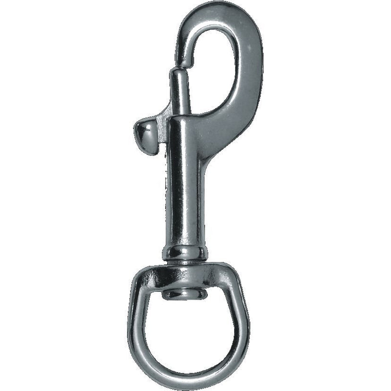MAC Coltellerie heavy-duty swivel snap hook with rotating eye, chrome plated finish for maximum corrosion resistance