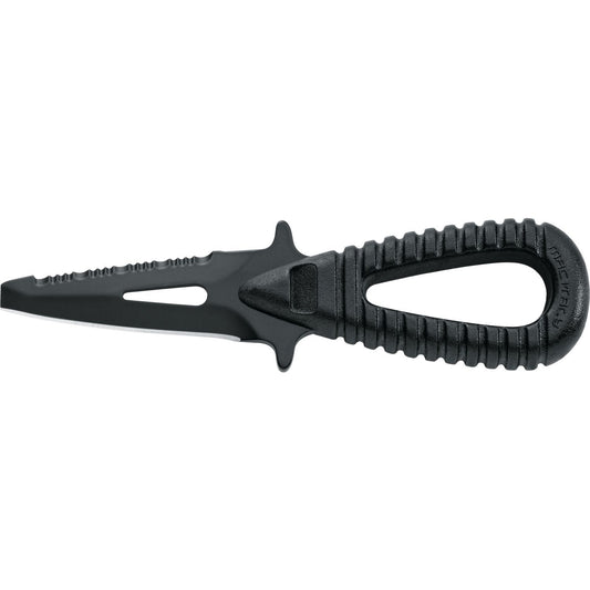 MAC Coltellerie tactical diving knife with all-black finish and serrated blade