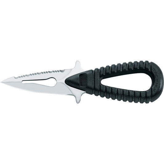 MAC Coltellerie MRS06RAN diving knife with serrated blade, white handle and black paracord grip