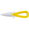 MAC Coltellerie diving knife with stainless steel blade and yellow ergonomic handle with textured grip