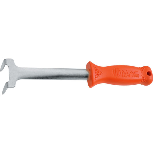 MAC Coltellerie claw hammer with orange textured grip handle and polished steel head