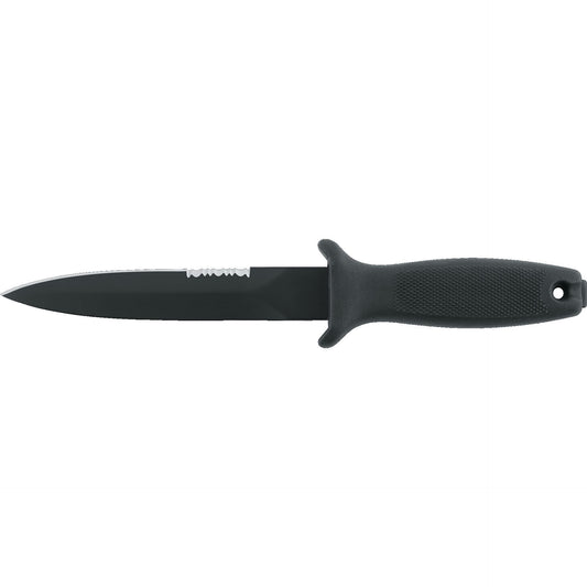 MAC Coltellerie PRA-2 diving knife with black handle and textured grip for underwater use