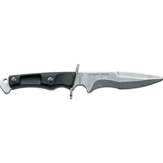 MAC Coltellerie Sanmarco Trainer knife with black handle and silver blade for training purposes