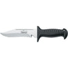 MAC Coltellerie diving knife with black ergonomic handle and stainless steel serrated blade