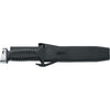 MAC Coltellerie tactical knife in black nylon sheath with retention strap and belt loop