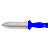 MAC Coltellerie stainless steel knife with blue ergonomic handle, INOX ITALY marking visible on blade