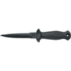 MAC Coltellerie serrated knife with black ergonomic handle and stainless steel blade, dark finish