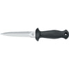 MAC Coltellerie serrated knife with black ergonomic handle and stainless steel blade