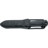 MAC Coltellerie black handled diving knife in black sheath with compass rose logo and belt clip