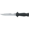 MAC Coltellerie diving knife with black ergonomic handle and serrated blade edge