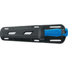 MAC Coltellerie blue knife sheath with black base and mounting holes for belt attachment