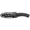 MAC Coltellerie diving knife with serrated blade in black protective sheath with secure mounting system