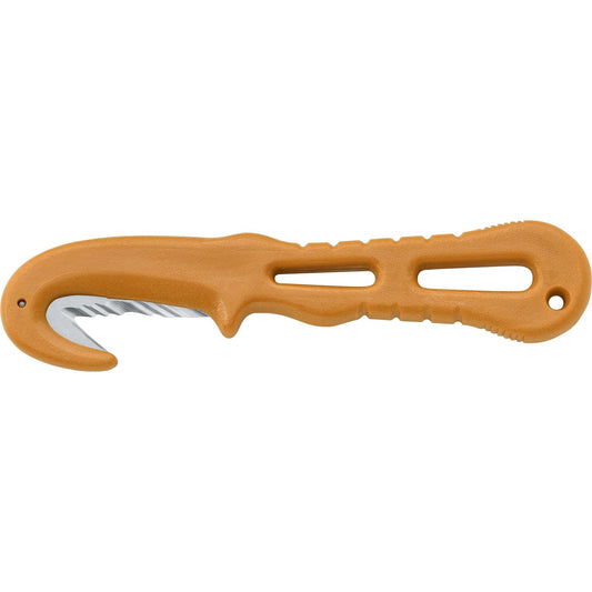 Orange safety cutter knife with ergonomic handle and retractable blade by MAC Coltellerie