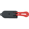 MAC Coltellerie red hook knife with black protective sheath/cover
