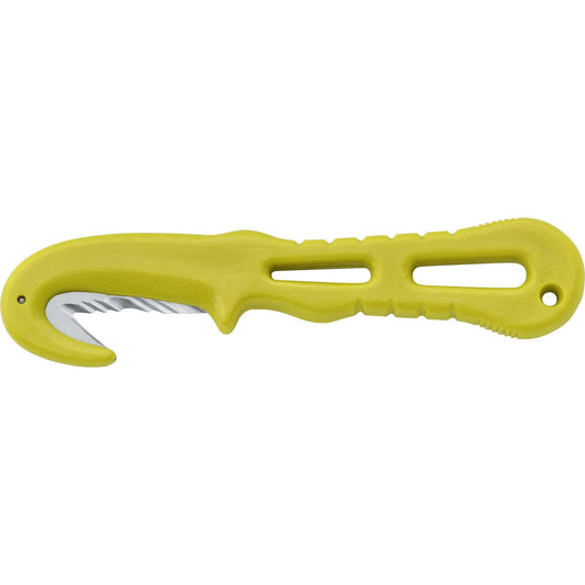 Yellow safety cutter knife with ergonomic handle and retractable blade by MAC Coltellerie