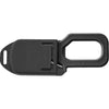 MAC Coltellerie black safety cutter with protective blade cover extended, showing safety mechanism