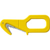 MAC Coltellerie yellow safety cutter with retractable blade and ergonomic handle, Made in Italy