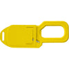MAC Coltellerie yellow safety cutter with protective blade cover extended, showing safety mechanism