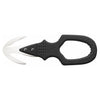 MAC Coltellerie black crocodile-shaped safety cutter with curved white blade and textured grip handle